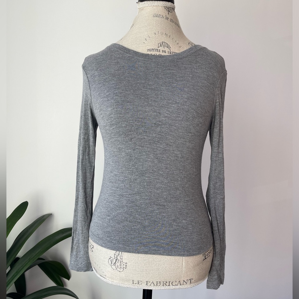 Dynamite grey crew neck longsleeve tee